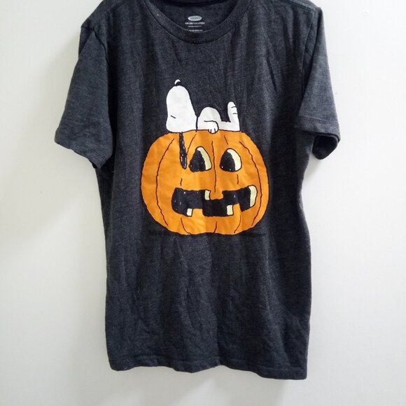 "Old Navy" Collectabilitees" Snoopy, Halloween, Short Sleeved Older Kids T-Shirt - Picture 1 of 5